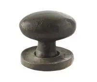 VFX45 Frelan Hardware Valley Forge Beeswax Oval Cupboard Knob 27x36mm