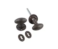 VFX5 Frelan Hardware Valley Forge Beesax Oval Mortice Door Knobs