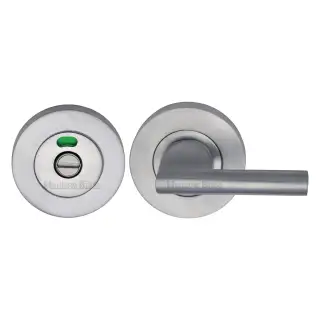 V4048-SC Heritage Brass Indicator Turn & Release For Bathroom Doors Satin Chrome Finish