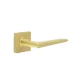 BUR10KIT240 Frelan Hardware Burlington 'Mayfair' Door Handles on Square Plain Satin Brass