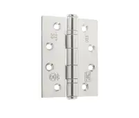 J9507PSS Frelan Hardware Certifire Grade 13 (Stainless Steel) Ball Bearing Hinges 102mm x 76mm x 3mm Polished Stainless Steel (316 Marine Grade)