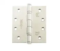 J9604PSS Frelan Hardware Certifire Grade 13 (Stainless Steel) 5 Knuckle Polymer Bearing Hinges 102mm x 102mm x 3mm Polished Stainless Steel