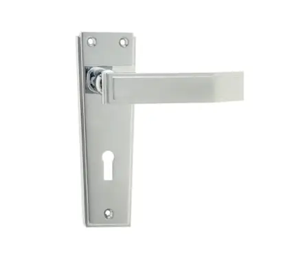 Click Here To Enlarge This Photo Of JV253PC Frelan Hardware Jedo Deco Door Handles on Lockplate Polished Chrome