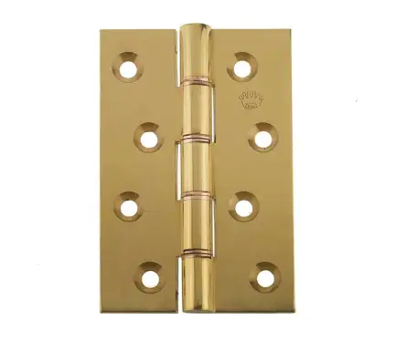 Click Here To Enlarge This Photo Of J7012PB Frelan Hardware Double Phosphor Bronze Washered Hinges 102mm x 67mm x 3.5mm Polished Brass