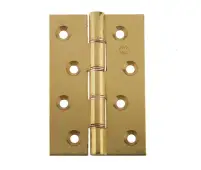 J7012PB Frelan Hardware Double Phosphor Bronze Washered Hinges 102mm x 67mm x 3.5mm Polished Brass