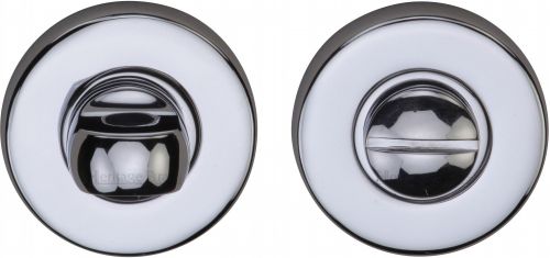 Click Here To Enlarge This Photo Of V4049-PC Heritage Brass Thumbturn & Emergency Release Polished Chrome Finish