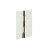 J9019PN Frelan Hardware Double Phosphor Bronze Washered Hinges 102mm x 76mm x 3mm Polished Nickel