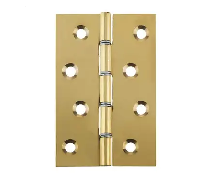 Click Here To Enlarge This Photo Of J9003PB Frelan Hardware Double Steel Washered Hinges 102mm x 67mm x 2mm Polished Brass