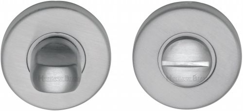 Click Here To Enlarge This Photo Of V4049-SC Heritage Brass Thumbturn & Emergency Release Satin Chrome Finish