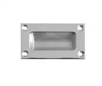 JV428SC Frelan Hardware Jedo Face Fix Flush Pull 75mm x 40mm Satin Chrome
