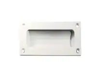 JV428WH Frelan Hardware Jedo Face Fix Flush Pull 75mm x 40mm White