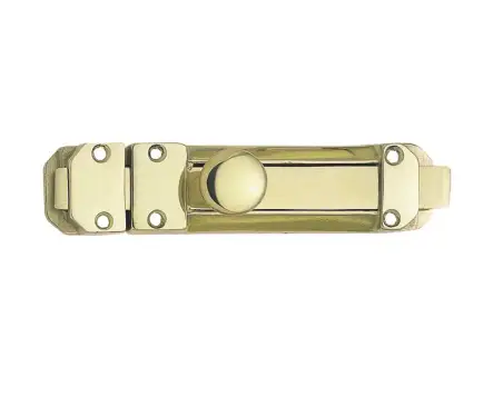 Click Here To Enlarge This Photo Of JV179BPB Frelan Hardware Jedo Contract Door Bolt 205mm x 40mm Polished Brass