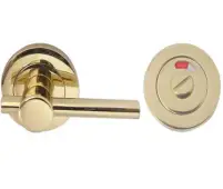JV2888PB Frelan Hardware Jedo Designer Easy Turn & Release 50mm Round Rose with Indicator Polished Brass