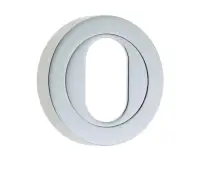 JV503UPC Frelan Hardware Jedo Designer Oval Profile Escutcheon on 50mm Round Rose Polished Chrome