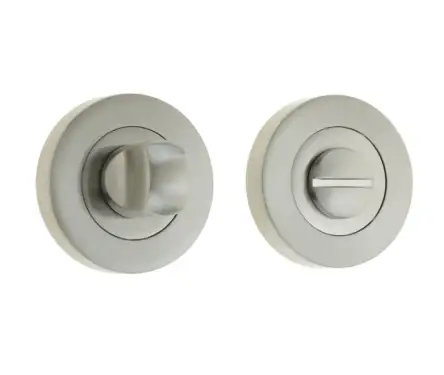 Click Here To Enlarge This Photo Of JV2666SN Frelan Hardware Jedo Designer Turn & Release on Round Rose without Indicator 50x10mm Satin Nickel