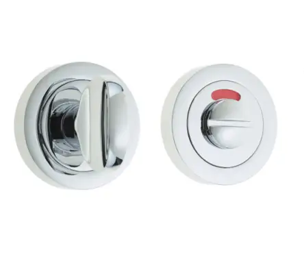 Click Here To Enlarge This Photo Of JV421PC Frelan Hardware Jedo Designer Turn & Release 50mm Round Rose with Indicator 50x10mm Polished Chrome