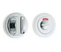 JV421PC Frelan Hardware Jedo Designer Turn & Release 50mm Round Rose with Indicator 50x10mm Polished Chrome