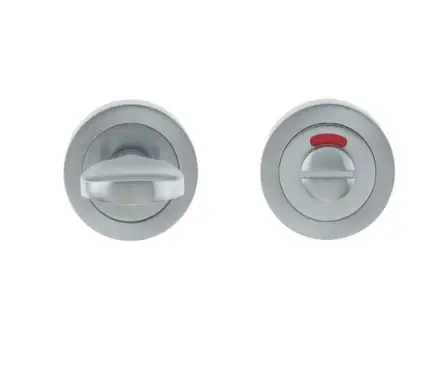 Click Here To Enlarge This Photo Of JV421SC Frelan Hardware Jedo Designer Turn & Release 50mm Round Rose with Indicator 50x10mm Satin Chrome