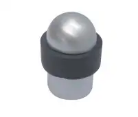 JV9560SC Frelan Hardware Jedo Dome Topped Floor Mounted Door Stop (No Rose) 48x28mm Satin Chrome