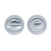 JV422PCSC Frelan Hardware Jedo Dual Turn & Release 50mm Round Rose no Indicator Polished Chrome / Satin Chrome