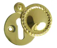JG13PB Frelan Hardware Jedo Georgian Round Covered Escutcheon 32mm Polished Brass