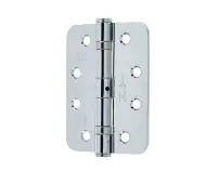 J8500RPC Frelan Hardware Jedo Grade 11 (Mild Steel) Radius Ball Bearing Hinges 102mm x 76mm Polished Chrome