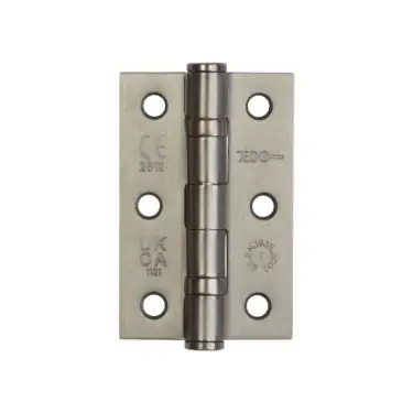 Click Here To Enlarge This Photo Of J8502GM Frelan Hardware Jedo Grade 7 &lpar;Mild Steel&rpar; Ball Bearing Hinges 76mm x 50mm x 2mm Gun Metal