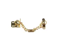 J3002PB Frelan Hardware Jedo Heavy Duty Security Door Chain 200mm Polished Brass