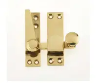 JV4200PB Frelan Hardware Jedo Heavy Quadrant Sash Fastener 70x20mm Polished Brass