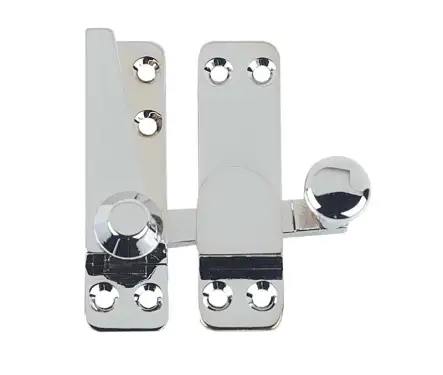 Click Here To Enlarge This Photo Of JV4200PC Frelan Hardware Jedo Heavy Quadrant Sash Fastener 70x20mm Polished Chrome