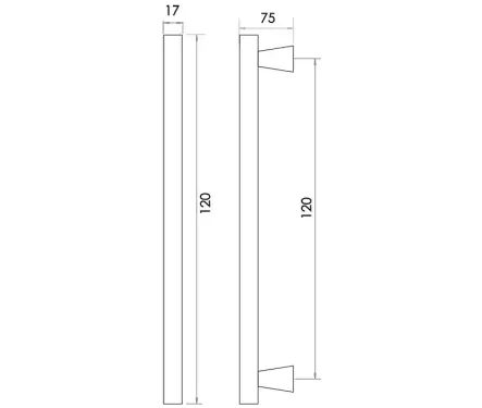 Click Here To Enlarge This Photo Of JV474SC Frelan Hardware Jedo Kubus Pull Handle 300mm Satin Chrome