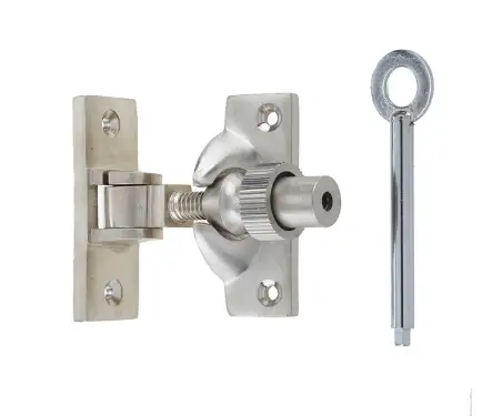 Click Here To Enlarge This Photo Of JV88LSN Frelan Hardware Jedo Lockable Brighton Fastener 58mm Satin Nickel