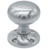 JV172BSC Frelan Hardware Jedo Mushroom Mortice Door Knobs 57mm Diameter Satin Chrome