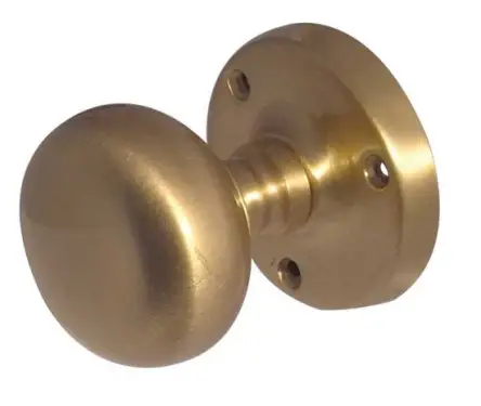 Click Here To Enlarge This Photo Of JV35SB Frelan Hardware Jedo Mushroom Mortice Door Knobs 60mm Diameter Satin Brass