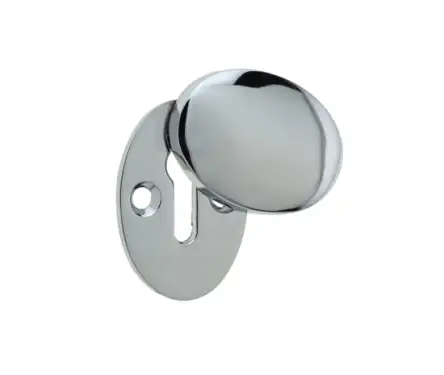 Click Here To Enlarge This Photo Of JV75PC Frelan Hardware Jedo Oval Covered Escutcheon 45mm Polished Chrome