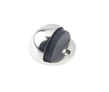Click Here To Enlarge This Photo Of JV86PN Frelan Hardware Jedo Oval Floor Mounted Door Stop (No Rose)  46x26mm Polished Nickel