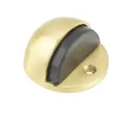 JV86SB Frelan Hardware Jedo Oval Floor Mounted Door Stop (No Rose)  46x26mm Satin Brass