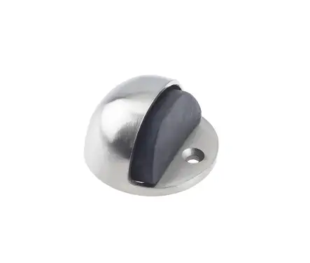 Click Here To Enlarge This Photo Of JV86SN Frelan Hardware Jedo Oval Floor Mounted Door Stop (No Rose)  46x26mm Satin Nickel