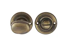 JV2680AB Frelan Hardware Jedo Oval Ringed Turn & Release 40mm Antique Brass