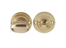 JV2680PB Frelan Hardware Jedo Oval Ringed Turn & Release 40mm Polished Brass