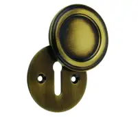 JV605AB Frelan Hardware Jedo Parisian Covered Escutcheon 42mm Antique Brass