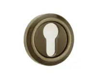 JV604EAB Frelan Hardware Jedo Parisian Euro Profile Escutcheon 53mm Antique Brass