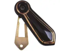JC72 Frelan Hardware Jedo Porcelain Covered Escutcheon Black Goldline