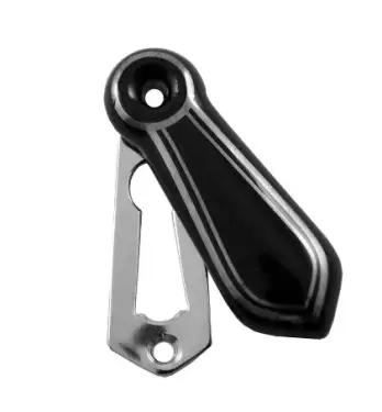 Click Here To Enlarge This Photo Of JC83 Frelan Hardware Jedo Porcelain Covered Escutcheon Black Silverline