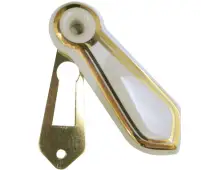 JC22 Frelan Hardware Jedo Porcelain Covered Escutcheon White Goldline