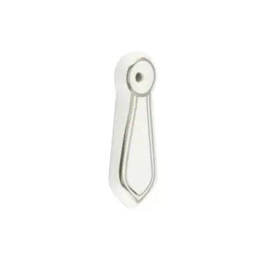 Click Here To Enlarge This Photo Of JC33 Frelan Hardware Jedo Porcelain Covered Escutcheon White Silverline