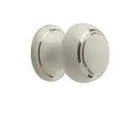 JC34 Frelan Hardware Jedo Porcelain Cupboard Knob 33mm White Silverline