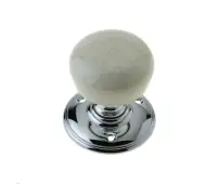 JC30PC Frelan Hardware Jedo Porcelain Mortice Door Knobs Polished Chrome