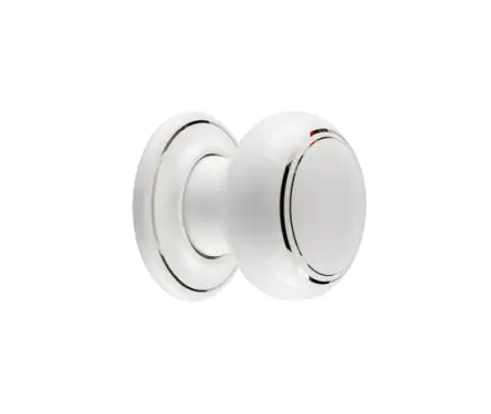 Click Here To Enlarge This Photo Of JC23 Frelan Hardware Jedo Porcelain Mortice Door Knobs White Silverline