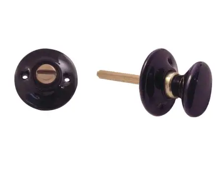 Click Here To Enlarge This Photo Of JC67 Frelan Hardware Jedo Porcelain Turn & Release (Rack Bolt Supplied Separately) Black